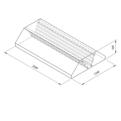 Öztiryakiler Davlumbaz Orta Tip Filtreli 200x150 cm - 1