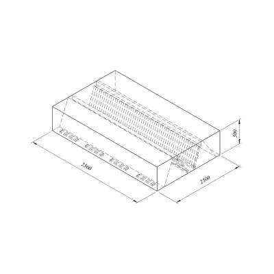 Öztiryakiler Kutu Tipi Çift Cidarlı Filtreli Orta Tip Davlumbaz 250x250 Cm - 1