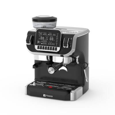 Vosco VST-520EC Öğütücülü Barista Espresso Kahve Makinesi, 1 Gruplu, Siyah - 3