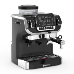 Vosco VST-520EC Öğütücülü Barista Espresso Kahve Makinesi, 1 Gruplu, Siyah - 1