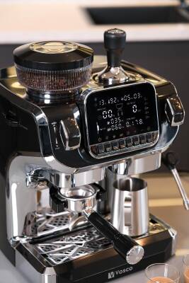 Vosco VST-520EC Öğütücülü Barista Espresso Kahve Makinesi, 1 Gruplu, Siyah - 6