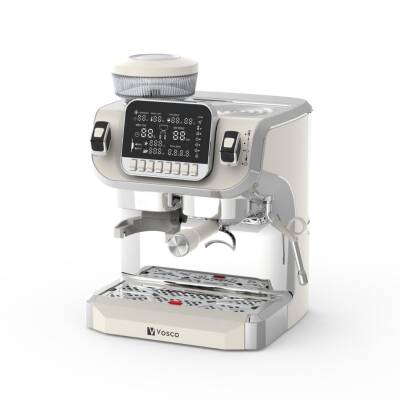 Vosco VST-520EC Öğütücülü Barista Espresso Kahve Makinesi, 1 Gruplu, Beyaz - 2